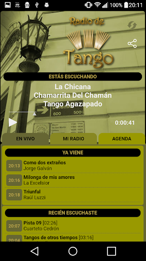 Android application Radio de Tango screenshort