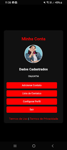 Aplicativo de Bate Papo Screen 2