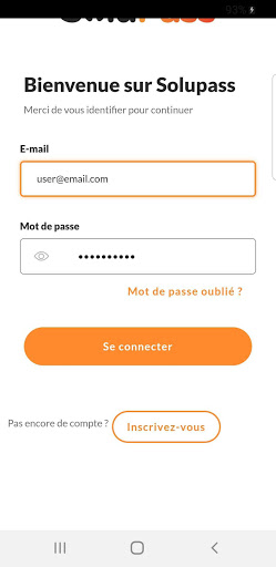 Android application SoluPass screenshort