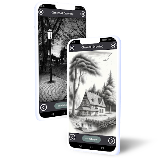Android application Charcoal Drawing screenshort