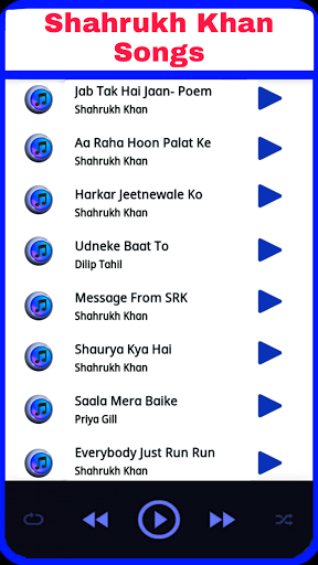 Shahrukh Khan All Songs
