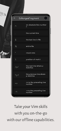 Vimcom - vim commands Screenshot 2 - AppWisp.com