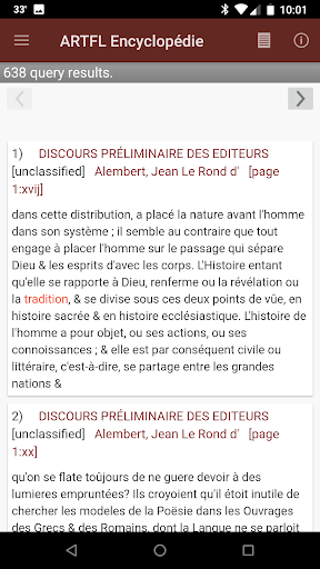 ARTFL Encyclopédie Reader Screen 3
