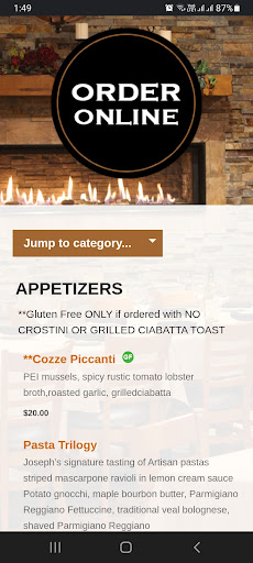 Joseph’s Trattoria Screen 3