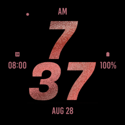 Rose Gold Bold Watch Face screenshot 3
