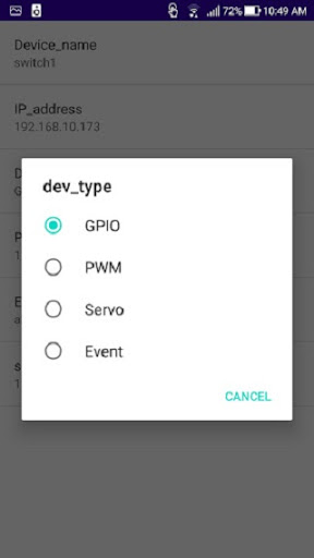 ESPeasy control Screen 3