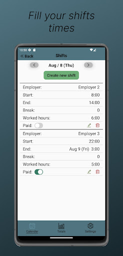 Shifts Table Screenshot 3 - AppWisp.com