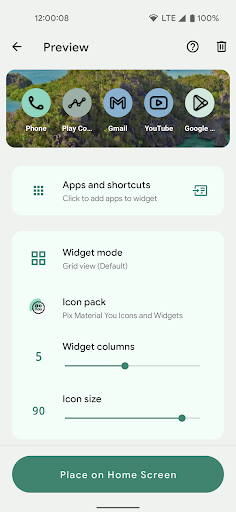 Screenshot of AppBar