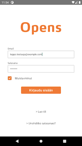 Android application Opens LiveApp screenshort