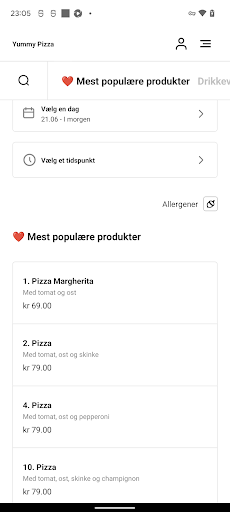 Yummy Pizza Vejle Screen 3