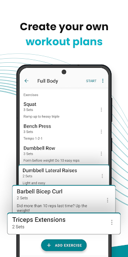 Screenshot of RepCount Gym Workout Tracker