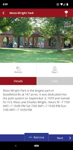 Screenshot of Visit Goodlettsville