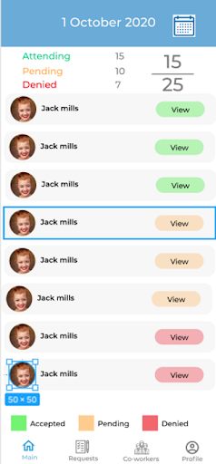 Employee Schedular Screen 2