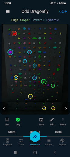 Screenshot of BoulderBot Climbing