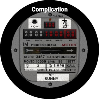 N_SPORT632 Meter Counter Face screenshot 8