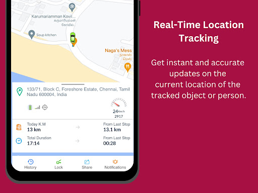Evue Gps Tracking Screen 2