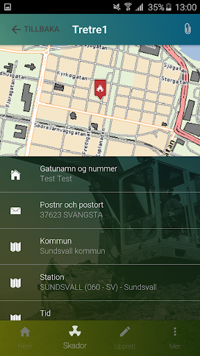 Skaderegistrering Screen 2