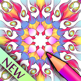 Color Surreal Mandala - Adult Coloring Book icon