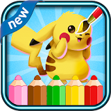 coloring poke for kids icon