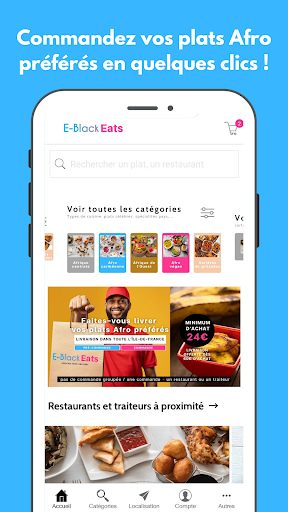 Android application E-Black Eats screenshort