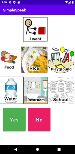 Android application Simple Speak screenshort