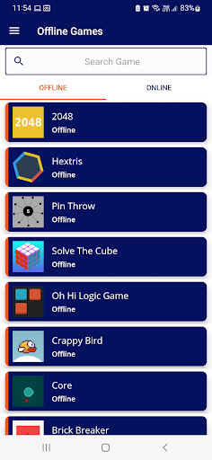 Android application Offline Games under 10mb screenshort