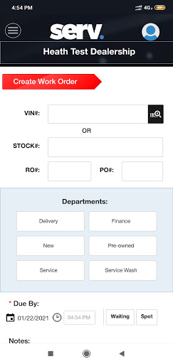 SERV Vendors Screen 2