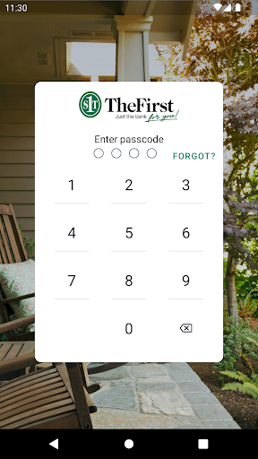 Android application The First Bank Mobile screenshort