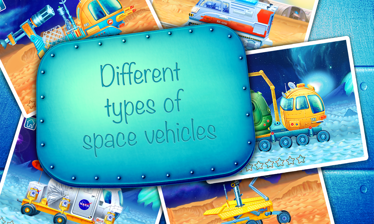 Android application Space vehicles (app for kids) screenshort