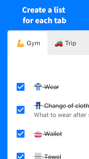 Screenshot of PrepList - Prepare & Remember