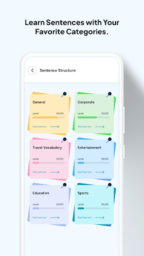 Screenshot of English Sentence Make & Learn