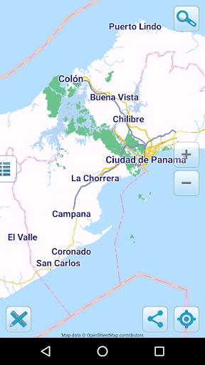 Android application Map of Panama offline screenshort