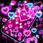 Cover Image of Download Neon hearts live wallpaper 15.1 APK