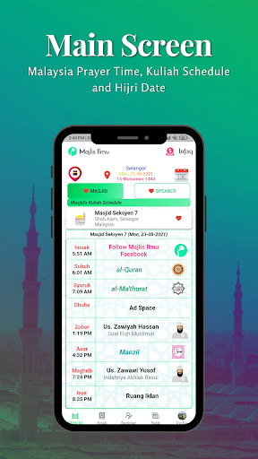 Android application Majlis Ilmu - Waktu solat 2023 screenshort