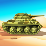 Animated puzzles tank icon