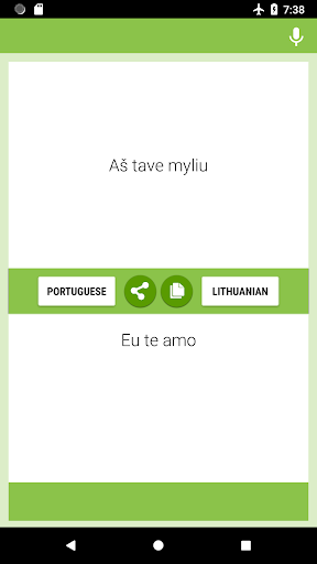 Portuguese-Lithuanian Translat Screen 2