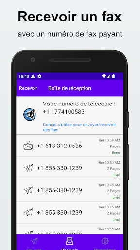 Envoyer et recevoir un fax screenshot 4