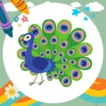 Cover Image of Herunterladen Offline Coloring Book: Peacock  APK