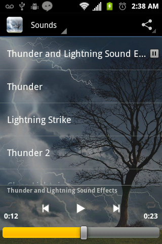Lightning and Thunder Sounds Screen 2