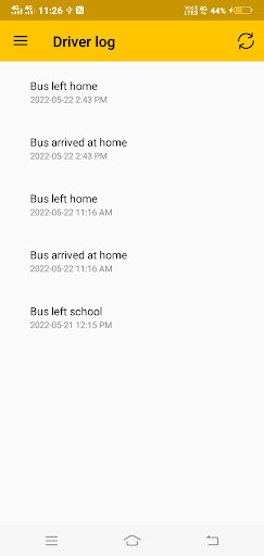 School Bus Tracker - Parent Screen 3
