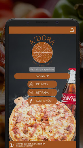 Android application A`Dora Pizzas Delivery screenshort