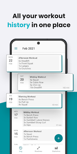 Screenshot of RepCount Gym Workout Tracker