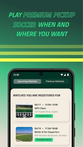 Android application Matchday screenshort