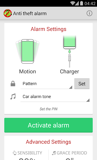 Anti Theft Alarm Screen 2