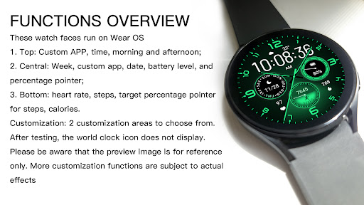 Green Firefly Quartz Wear OS Screenshot 3 - AppWisp.com