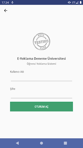 E-Yoklama Screen 2