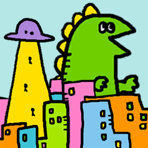 怪獣タウン ゆるかわ落書き風壁紙きせかえ logo