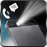 Flashlight alert on call SMS icon