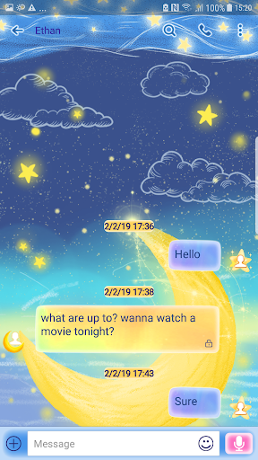 Screenshot of Next SMS Dream star skin