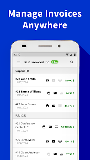 Android application BetterBills - Invoice Maker screenshort